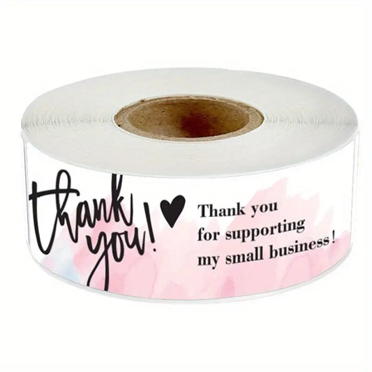120pc thank you stickers 1"x3"