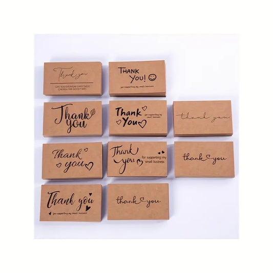 50pc thank you cards craft assorted styles F