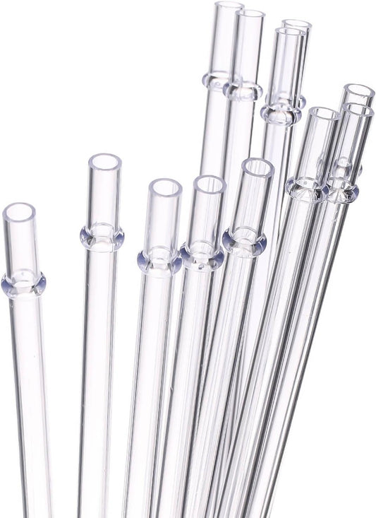 12 Pieces 11 Inches Clear acrylic Reusable Plastic Straws for Tall Cups