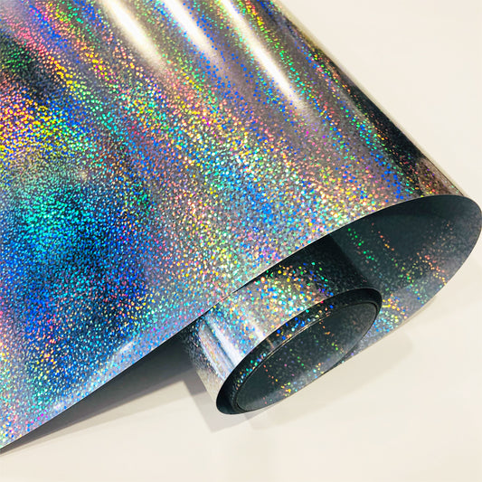 holographic sparkle silver adhesive vinyl