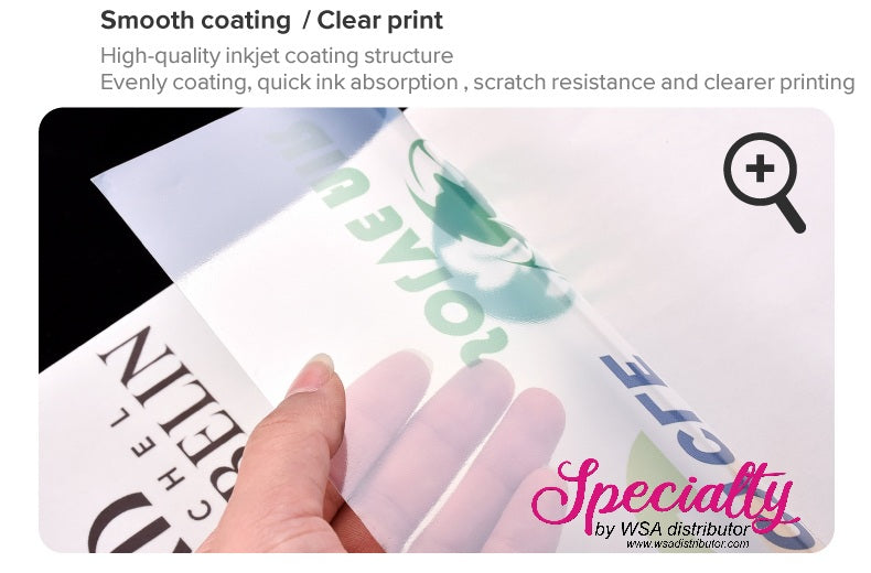 Printable clear vinyl sheets waterproof