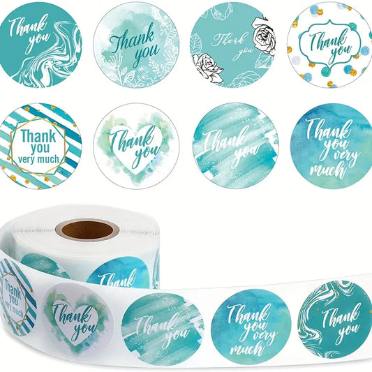 500pc 2" thank you stickers