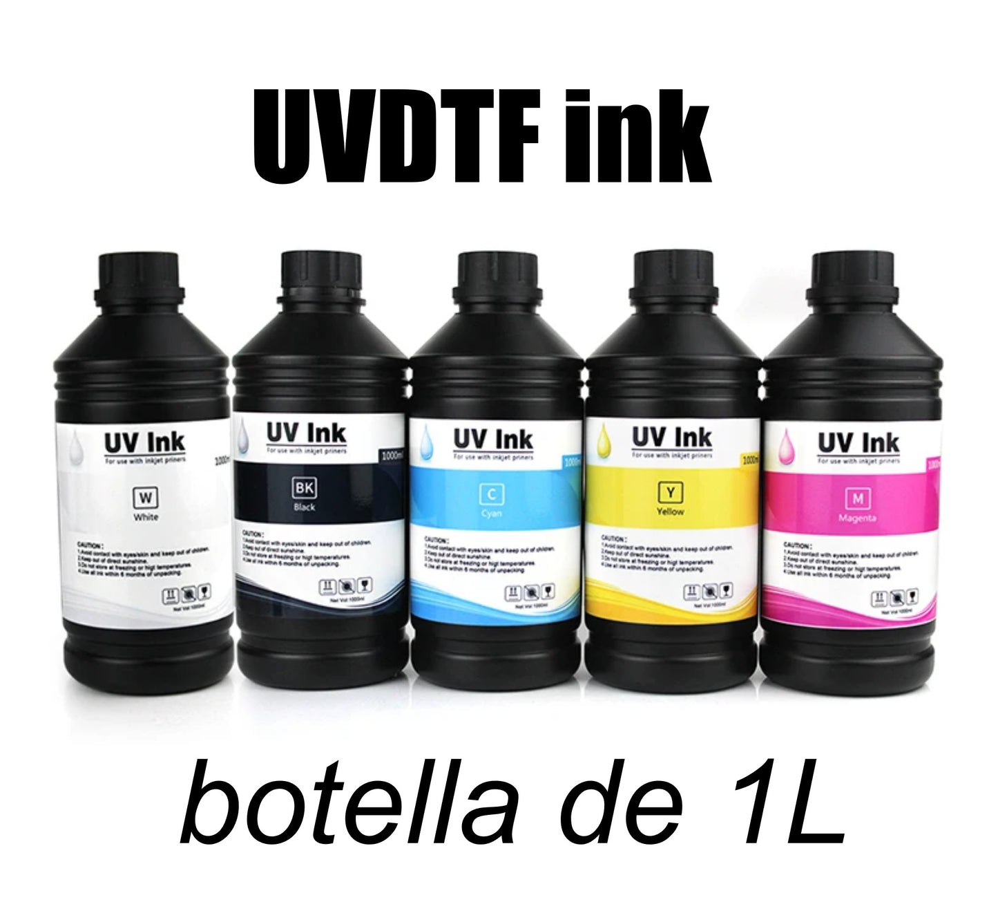 UV DTF  Ink CMYKW Varnish UV Inks 1 L
