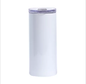 Sublimation skinny tumbler straight 15oz with metal straw