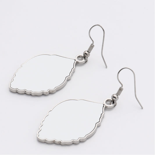 Sublimation leaves earrings