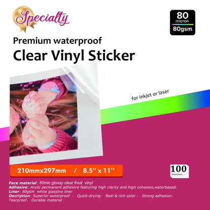 Printable clear vinyl sheets waterproof