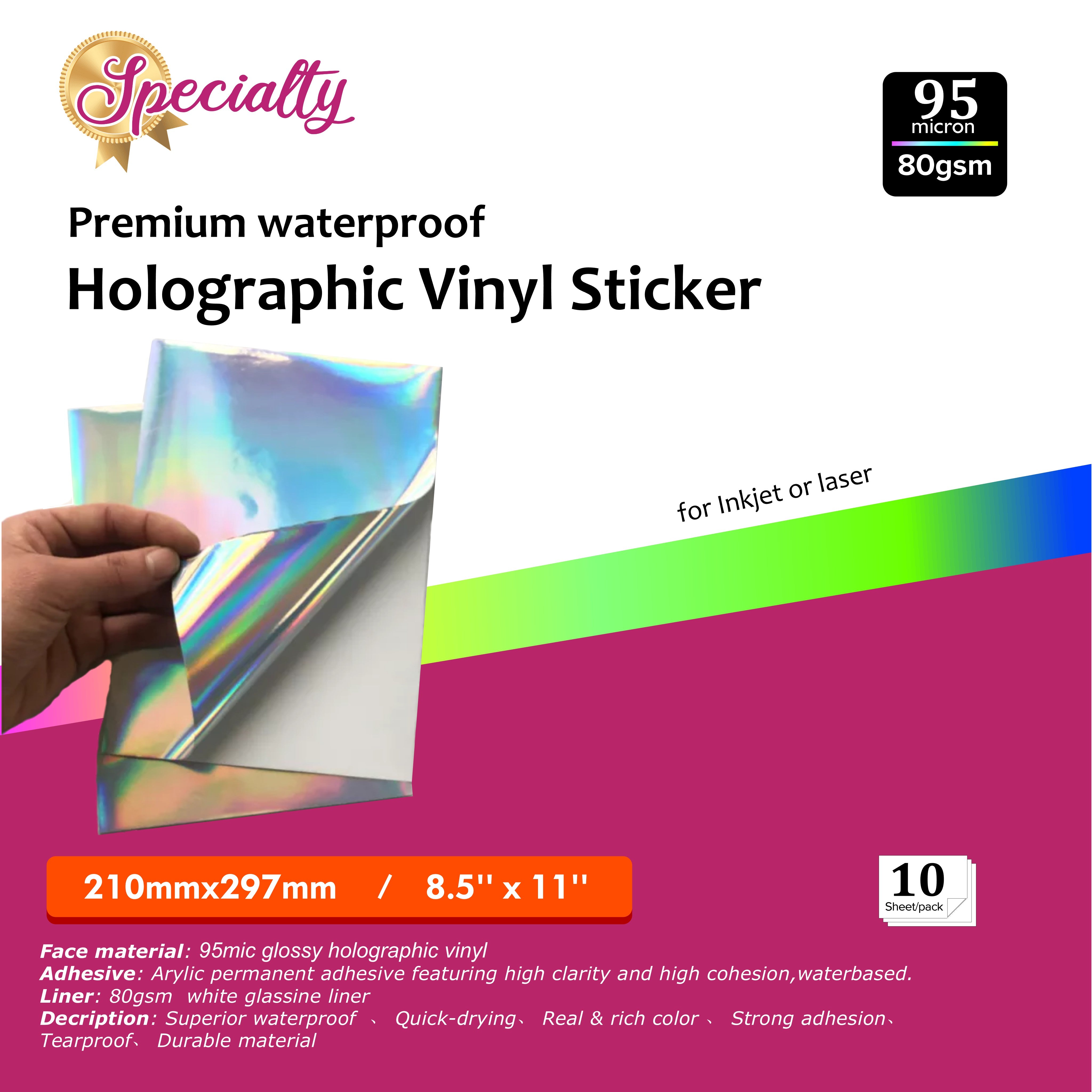 printable holographic vinyl sticker sheet waterproof – WSA DISTRIBUTOR