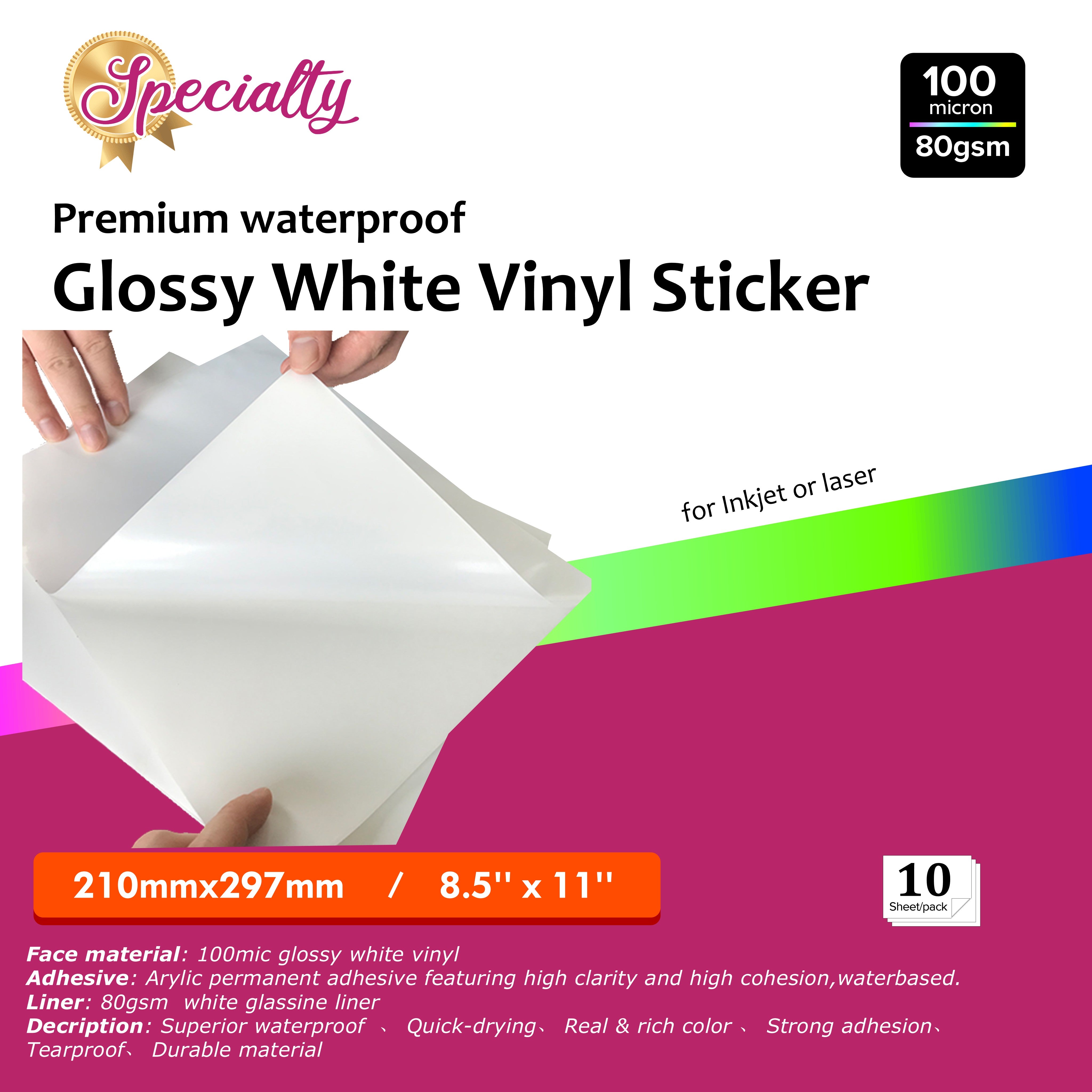 printable white gloss vinyl stickers waterproof – WSA DISTRIBUTOR